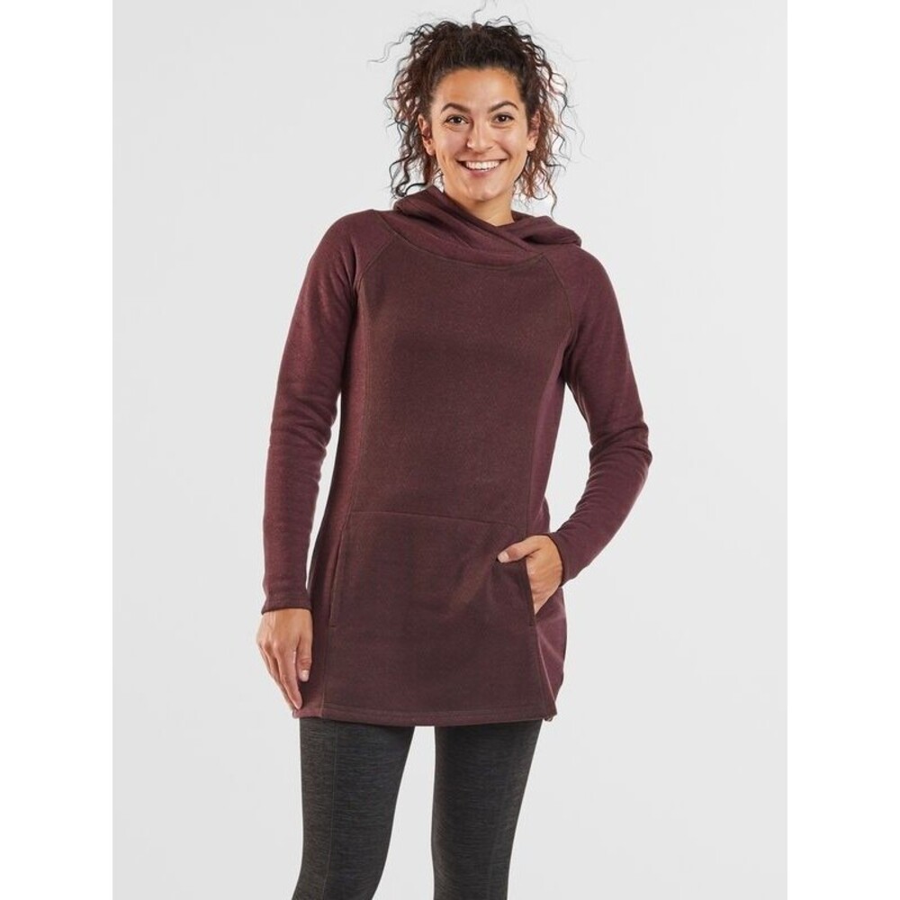 prAna Daily Tunic Hoodie Sweatshirt Dress 2 (4-6) Purple Granola Chic Cabin-core